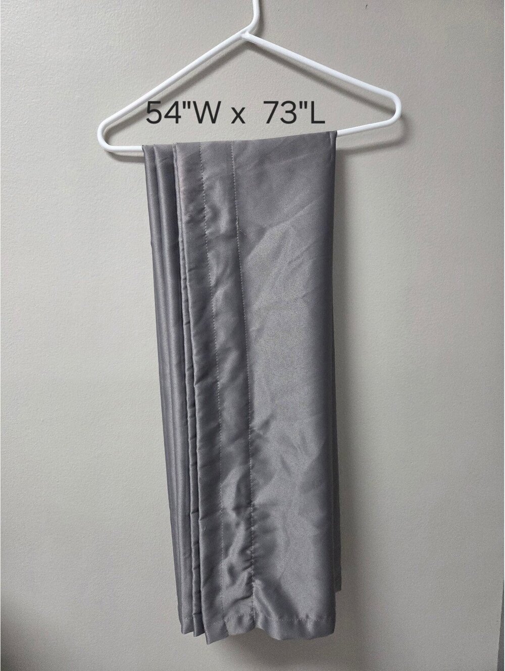 1 curtain panel dark silver 54"W x 73"T